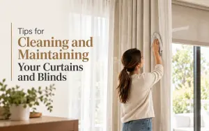 Cleaning maintaining curtains and blinds